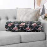 - RealHomes Özel Tasarımlı Dijital Baskılı İç Dolgulu Fermuarlı Silindir Yastık - Realhomes  Siyah Zemin Çapa Motifli Dijital Baskılı Modern İç Dolgulu Fermuarlı Çok Amaçlı Silindir Yastık Kırlent Realhomes