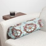 - RealHomes Özel Tasarımlı Dijital Baskılı İç Dolgulu Fermuarlı Silindir Yastık - Realhomes Mint Yeşili Zeminli Dümen Tasarımlı Dijital Baskılı Dekoratif İç Dolgulu Yumuşak Silindir Form Yastık Kırlent Realhomes