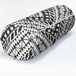 Siyah Beyaz İskandinav Desen Tasarımlı Dijital Baskılı Modern İç Dolgulu Süet Silindir Yastık Kırlent - Bel Yastığı Realhomes