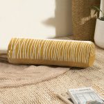 - RealHomes Özel Tasarımlı Dijital Baskılı İç Dolgulu Fermuarlı Silindir Yastık - Realhomes  Çizgili Retro Tasarımlı Dijital Baskılı Dekoratif İç Dolgulu - Fermuarlı Süet Silindir Rulo Yastık Kırlent Realhomes