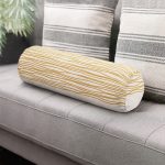 - RealHomes Özel Tasarımlı Dijital Baskılı İç Dolgulu Fermuarlı Silindir Yastık - Realhomes  Çizgili Minimalist Tasarımlı Dijital Baskılı Dekoratif İç Dolgulu - Fermuarlı Süet Silindir Daire Yastık Kırlent Realhomes