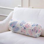- RealHomes Özel Tasarımlı Dijital Baskılı İç Dolgulu Fermuarlı Silindir Yastık - Realhomes Renkli Kelebek Motifli Dijital Baskılı Modern İç Dolgulu - Fermuarlı Süet Silindir Daire Yastık Kırlent Realhomes
