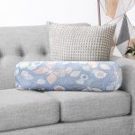 Renkli Kelebek Motifli Dijital Baskılı Dekoratif İç Dolgulu - Fermuarlı Süet Berjer Silindir Yastık Kırlent Realhomes