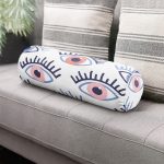 - RealHomes Özel Tasarımlı Dijital Baskılı İç Dolgulu Fermuarlı Silindir Yastık - Realhomes Mistik Göz Motifli Dijital Baskılı Modern İç Dolgulu Fermuarlı Çok Amaçlı Silindir Yastık Kırlent Realhomes