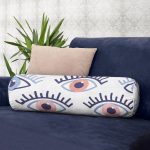 - RealHomes Özel Tasarımlı Dijital Baskılı İç Dolgulu Fermuarlı Silindir Yastık - Realhomes Mistik Göz Motifli Dijital Baskılı Modern İç Dolgulu Fermuarlı Çok Amaçlı Silindir Yastık Kırlent Realhomes