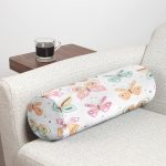 - RealHomes Özel Tasarımlı Dijital Baskılı İç Dolgulu Fermuarlı Silindir Yastık - Realhomes Renkli Kelebek Tasarımlı Dijital Baskılı Modern İç Dolgulu - Fermuarlı Süet Berjer Silindir Yastık Kırlent Realhomes