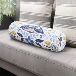 Çiçekli Özel Tasarım Dijital Baskılı Dekoratif İç Dolgulu Yumuşak Silindir Form Yastık Kırlent Realhomes