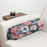 - RealHomes Özel Tasarımlı Dijital Baskılı İç Dolgulu Fermuarlı Silindir Yastık - Realhomes Özel Tasarım Çiçek Yaprakları Dijital Baskılı Modern İç Dolgulu Süet Silindir Yastık Kırlent - Bel Yastığı Realhomes