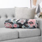 - RealHomes Özel Tasarımlı Dijital Baskılı İç Dolgulu Fermuarlı Silindir Yastık - Realhomes Özel Tasarım Çiçek Yaprakları Dijital Baskılı Modern İç Dolgulu Süet Silindir Yastık Kırlent - Bel Yastığı Realhomes