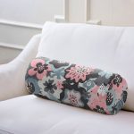 - RealHomes Özel Tasarımlı Dijital Baskılı İç Dolgulu Fermuarlı Silindir Yastık - Realhomes Özel Tasarım Çiçek Yaprakları Dijital Baskılı Modern İç Dolgulu Süet Silindir Yastık Kırlent - Bel Yastığı Realhomes