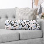 - RealHomes Özel Tasarımlı Dijital Baskılı İç Dolgulu Fermuarlı Silindir Yastık - Realhomes  Modern Renkli Şekiller İç Dolgulu - Fermuarlı Süet Silindir Daire Yastık Kırlent Realhomes