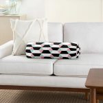 Realhomes Geometrik Şekilli Dekoratif İç Dolgulu Süet Silindir Yastık Kırlent - Bel Yastığı Realhomes