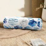 - RealHomes Özel Tasarımlı Dijital Baskılı İç Dolgulu Fermuarlı Silindir Yastık - Realhomes  Mavi Temalı Geometrik Şekilli İç Dolgulu Yumuşak Silindir Form Yastık Kırlent Realhomes