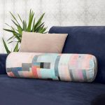 - RealHomes Özel Tasarımlı Dijital Baskılı İç Dolgulu Fermuarlı Silindir Yastık - Realhomes Renkli Boyama Dijital Baskılı Modern İç Dolgulu Fermuarlı Çok Amaçlı Silindir Yastık Kırlent Realhomes