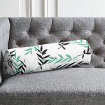 - RealHomes Özel Tasarımlı Dijital Baskılı İç Dolgulu Fermuarlı Silindir Yastık - Realhomes Yeşil Siyah Yaprak Desenli Dijital Baskılı Modern İç Dolgulu - Fermuarlı Süet Silindir Yuvarlak Yastık Kırlent Realhomes