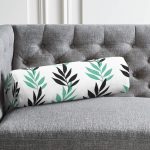 - RealHomes Özel Tasarımlı Dijital Baskılı İç Dolgulu Fermuarlı Silindir Yastık - Realhomes Renkli Yaprak Motifli Dijital Baskılı Modern İç Dolgulu - Fermuarlı Süet Silindir Rulo Yastık Kırlent Realhomes