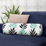 - RealHomes Özel Tasarımlı Dijital Baskılı İç Dolgulu Fermuarlı Silindir Yastık - Realhomes Renkli Yaprak Motifli Dijital Baskılı Modern İç Dolgulu - Fermuarlı Süet Silindir Rulo Yastık Kırlent Realhomes