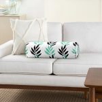 - RealHomes Özel Tasarımlı Dijital Baskılı İç Dolgulu Fermuarlı Silindir Yastık - Realhomes Renkli Yaprak Motifli Dijital Baskılı Modern İç Dolgulu - Fermuarlı Süet Silindir Rulo Yastık Kırlent Realhomes