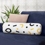 - RealHomes Özel Tasarımlı Dijital Baskılı İç Dolgulu Fermuarlı Silindir Yastık - Realhomes Geometrik Motifli Dijital Baskılı Dekoratif İç Dolgulu - Fermuarlı Süet Silindir Daire Yastık Kırlent Realhomes