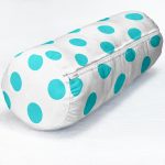 - RealHomes Özel Tasarımlı Dijital Baskılı İç Dolgulu Fermuarlı Silindir Yastık - Realhomes Turkuaz Puantiyeli Dijital Baskılı Dekoratif İç Dolgulu Süet Silindir Yastık Kırlent - Bel Yastığı Realhomes