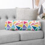 - RealHomes Özel Tasarımlı Dijital Baskılı İç Dolgulu Fermuarlı Silindir Yastık - Realhomes  Renkli Geometrik Resimli Dijital Baskılı Modern İç Dolgulu Süet Silindir Yastık Kırlent - Bel Yastığı Realhomes