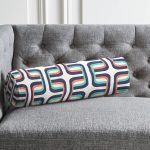 - RealHomes Özel Tasarımlı Dijital Baskılı İç Dolgulu Fermuarlı Silindir Yastık - Realhomes Renkli Geometrik Motifli Dijital Baskılı Dekoratif İç Dolgulu - Fermuarlı Süet Silindir Rulo Yastık Kırlent Realhomes