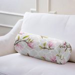- RealHomes Özel Tasarımlı Dijital Baskılı İç Dolgulu Fermuarlı Silindir Yastık - Realhomes Geometrik Zeminli Çiçek Temalı Modern İç Dolgulu - Fermuarlı Süet Berjer Silindir Yastık Kırlent Realhomes