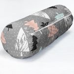 - RealHomes Özel Tasarımlı Dijital Baskılı İç Dolgulu Fermuarlı Silindir Yastık - Realhomes Gri Zeminli Ağaç Temalı Dijital Baskılı Dekoratif İç Dolgulu - Fermuarlı Süet Silindir Daire Yastık Kırlent Realhomes