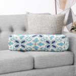 - RealHomes Özel Tasarımlı Dijital Baskılı İç Dolgulu Fermuarlı Silindir Yastık - Realhomes Modern Çini Desenli Dijital Baskılı Dekoratif İç Dolgulu Fermuarlı Çok Amaçlı Silindir Yastık Kırlent Realhomes