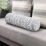 Geometrik Desenli Dijital Baskılı Modern İç Dolgulu Süet Silindir Yastık Kırlent - Bel Yastığı Realhomes