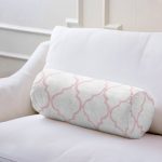 - RealHomes Özel Tasarımlı Dijital Baskılı İç Dolgulu Fermuarlı Silindir Yastık - Realhomes  Pembe Renkli Ogea Desenli Dijital Baskılı Modern İç Dolgulu - Fermuarlı Süet Silindir Yuvarlak Yastık Kırlent Realhomes