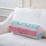 - RealHomes Özel Tasarımlı Dijital Baskılı İç Dolgulu Fermuarlı Silindir Yastık - Realhomes Mavi Pembe Etnik Desenli Dekoratif İç Dolgulu Yumuşak Silindir Form Yastık Kırlent Realhomes