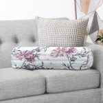 - RealHomes Özel Tasarımlı Dijital Baskılı İç Dolgulu Fermuarlı Silindir Yastık - Realhomes  Çizgili Çiçek Desenli Dijital Baskılı Dekoratif İç Dolgulu - Fermuarlı Süet Berjer Silindir Yastık Kırlent Realhomes