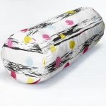 - RealHomes Özel Tasarımlı Dijital Baskılı İç Dolgulu Fermuarlı Silindir Yastık - Realhomes Realhomes Yatay Temalı Gökkuşağı Puanlı Modern İç Dolgulu - Fermuarlı Süet Silindir Yuvarlak Yastık Kırlent Realhomes