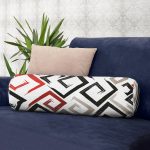 - RealHomes Özel Tasarımlı Dijital Baskılı İç Dolgulu Fermuarlı Silindir Yastık - Realhomes Labirent Çizimli Modern Dijital Baskılı İç Dolgulu - Fermuarlı Süet Berjer Silindir Yastık Kırlent Realhomes