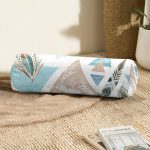 - RealHomes Özel Tasarımlı Dijital Baskılı İç Dolgulu Fermuarlı Silindir Yastık - Realhomes Kuş Tüyü Motifli Geometrik Şekiller Dijital Baskılı İç Dolgulu - Fermuarlı Süet Berjer Silindir Yastık Kırlent Realhomes