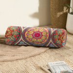 - RealHomes Özel Tasarımlı Dijital Baskılı İç Dolgulu Fermuarlı Silindir Yastık - Realhomes  Sarmal Daire Desenli Çini Motifli Dijital Baskılı İç Dolgulu Süet Silindir Yastık Kırlent - Bel Yastığı Realhomes