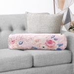 - RealHomes Özel Tasarımlı Dijital Baskılı İç Dolgulu Fermuarlı Silindir Yastık - Realhomes Pudra Temalı Kanaviçe Dijital Baskılı İç Dolgulu - Fermuarlı Süet Berjer Silindir Yastık Kırlent Realhomes