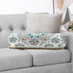 - RealHomes Özel Tasarımlı Dijital Baskılı İç Dolgulu Fermuarlı Silindir Yastık - Realhomes Mint Yeşili Çini Motifli Dekoratif İç Dolgulu - Fermuarlı Süet Silindir Yuvarlak Yastık Kırlent Realhomes