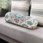 - RealHomes Özel Tasarımlı Dijital Baskılı İç Dolgulu Fermuarlı Silindir Yastık - Realhomes Mint Yeşili Çini Motifli Dekoratif İç Dolgulu - Fermuarlı Süet Silindir Yuvarlak Yastık Kırlent Realhomes