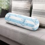 - RealHomes Özel Tasarımlı Dijital Baskılı İç Dolgulu Fermuarlı Silindir Yastık - Realhomes Realhomes Mavi Beyaz Denizci Dijital Baskılı Modern İç Dolgulu - Fermuarlı Süet Silindir Yuvarlak Yastık Kırlent Realhomes