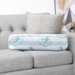 - RealHomes Özel Tasarımlı Dijital Baskılı İç Dolgulu Fermuarlı Silindir Yastık - Realhomes Realhomes Mavi Beyaz Denizci Dijital Baskılı Modern İç Dolgulu - Fermuarlı Süet Silindir Yuvarlak Yastık Kırlent Realhomes