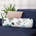 - RealHomes Özel Tasarımlı Dijital Baskılı İç Dolgulu Fermuarlı Silindir Yastık - Realhomes Realhomes Puanlı Çöl Bitkisi Modern İç Dolgulu - Fermuarlı Süet Berjer Silindir Yastık Kırlent Realhomes