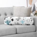 - RealHomes Özel Tasarımlı Dijital Baskılı İç Dolgulu Fermuarlı Silindir Yastık - Realhomes Realhomes Puanlı Çöl Bitkisi Modern İç Dolgulu - Fermuarlı Süet Berjer Silindir Yastık Kırlent Realhomes