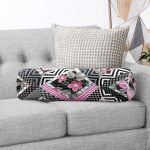 - RealHomes Özel Tasarımlı Dijital Baskılı İç Dolgulu Fermuarlı Silindir Yastık - Realhomes Çiçek Desenli Puan Motifli İç Dolgulu - Fermuarlı Süet Silindir Daire Yastık Kırlent Realhomes