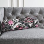 - RealHomes Özel Tasarımlı Dijital Baskılı İç Dolgulu Fermuarlı Silindir Yastık - Realhomes Çiçek Desenli Puan Motifli İç Dolgulu - Fermuarlı Süet Silindir Daire Yastık Kırlent Realhomes