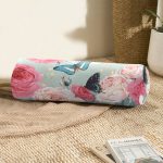 - RealHomes Özel Tasarımlı Dijital Baskılı İç Dolgulu Fermuarlı Silindir Yastık - Realhomes Lekeli Kelebekler Çizimli Dekoratif İç Dolgulu - Fermuarlı Süet Silindir Yuvarlak Yastık Kırlent Realhomes