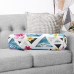 - RealHomes Özel Tasarımlı Dijital Baskılı İç Dolgulu Fermuarlı Silindir Yastık - Realhomes Siyah Puanlı Ogea Desenli Dekoratif İç Dolgulu - Fermuarlı Süet Berjer Silindir Yastık Kırlent Realhomes