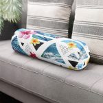 - RealHomes Özel Tasarımlı Dijital Baskılı İç Dolgulu Fermuarlı Silindir Yastık - Realhomes Siyah Puanlı Ogea Desenli Dekoratif İç Dolgulu - Fermuarlı Süet Berjer Silindir Yastık Kırlent Realhomes