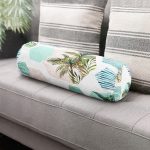 - RealHomes Özel Tasarımlı Dijital Baskılı İç Dolgulu Fermuarlı Silindir Yastık - Realhomes Geometrik Palmiye Desenli Dijital Baskılı İç Dolgulu - Fermuarlı Süet Silindir Yuvarlak Yastık Kırlent Realhomes